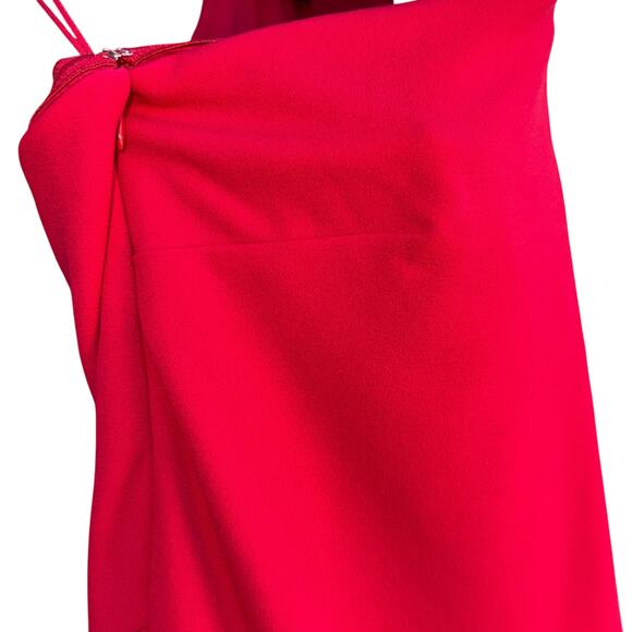 Adrianna Papell Red One-Shoulder Jumpsuit - Picture 8 of 14